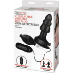 Lux Fetish 4" Inflatable Vibrating Butt Plug With Suction Base - Image 3