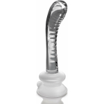 Icicles No. 88 - Glass Suction Cup G-spot Wand - Clear