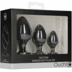 Ouch Swirled Butt Plug Set Black - Image 2