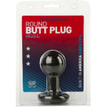 Round Butt Plug Small Black - Image 2