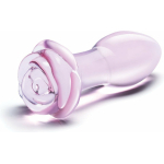 Glas 5" Rosebud Glass Butt Plug