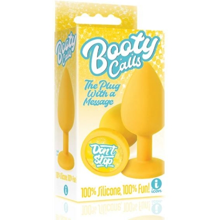 The 9's Booty Call Butt Plug Yellow Don't Stop