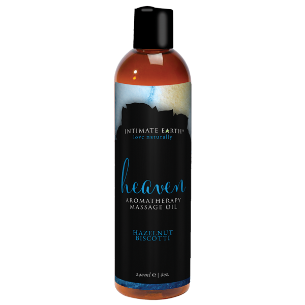 IE05124058f72ab4637e2 Intimate Earth Heaven Hazelnut Biscotti Massage Oil 8oz - Image 1