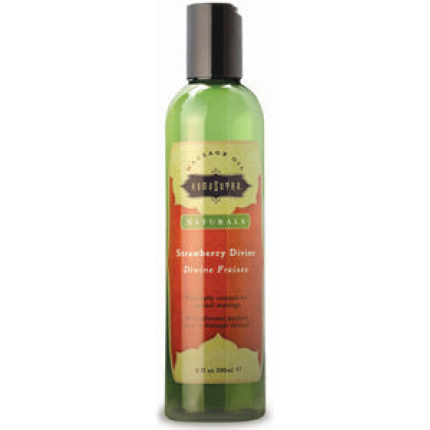 Kama Sutra Naturals Massage Oil Strawberry Divine 8oz