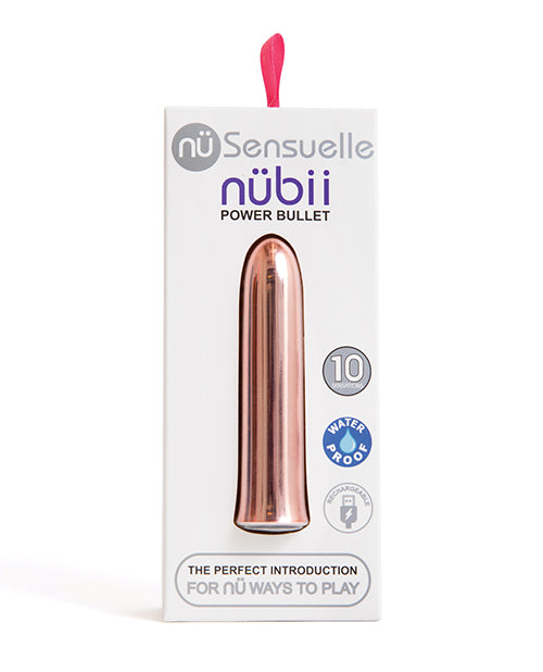 NCBTNU01RGnubiibulletvibrator Nu Sensuelle Nubii 15 Function Bullet - Rose Gold - Image 1