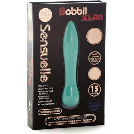 Nu Sensuelle Bobbii Flexible Vibe XLR8 Turbo Boost - Electric Blue