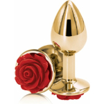 Rear Assets Rose Anal Plug - Small - Red