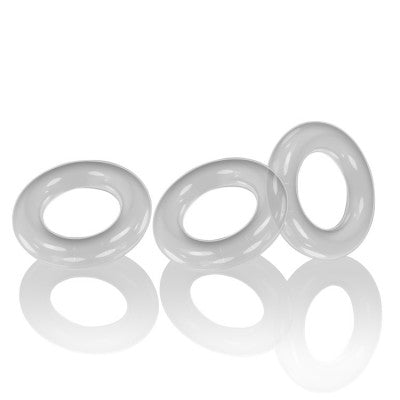 OX3047willyrings3pkcockringsclear Oxballs Willy Rings - Clear Pack of 3 - Image 1