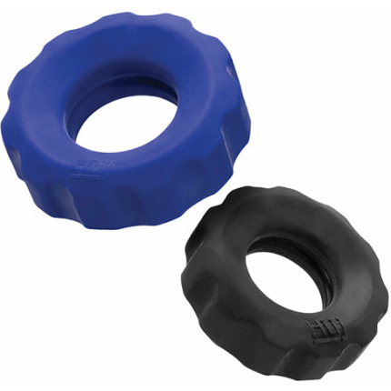 Hunky Junk Cog Ring 2 Size Double Pack - Cobalt & Tar Pack of 2