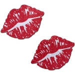 Pastease Sparkly Red Kissing Lips Pasties - Image 2