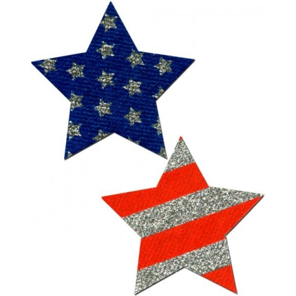 Rockstar Stars & Stripes Red, White, Blue Pasties O/S