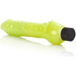 Glow in the Dark Vibrating Jelly Dildo Green - Image 3