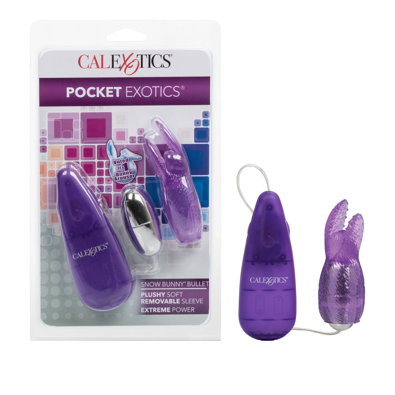SE110860snowbunnybulletpurplenew Pocket Exotics Snow Bunny Bullet - Purple - Image 1