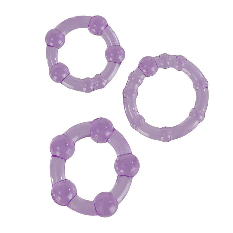 SE142914bulk Silicone Island Rings-purple - Image 1