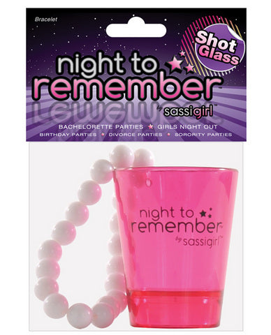 SG109-01 Night to remember shot glass bracelet by sassi girl - Image 1