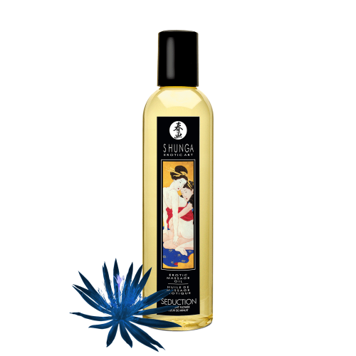 SH10195ba9fce3b383d Shunga Massage Oil Asian Midnight Flower Seduction 8.4oz - Image 1