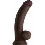 Shaft Model C Liquid Silicone Dong With Balls 8.5 In. Mahogany - Image 2