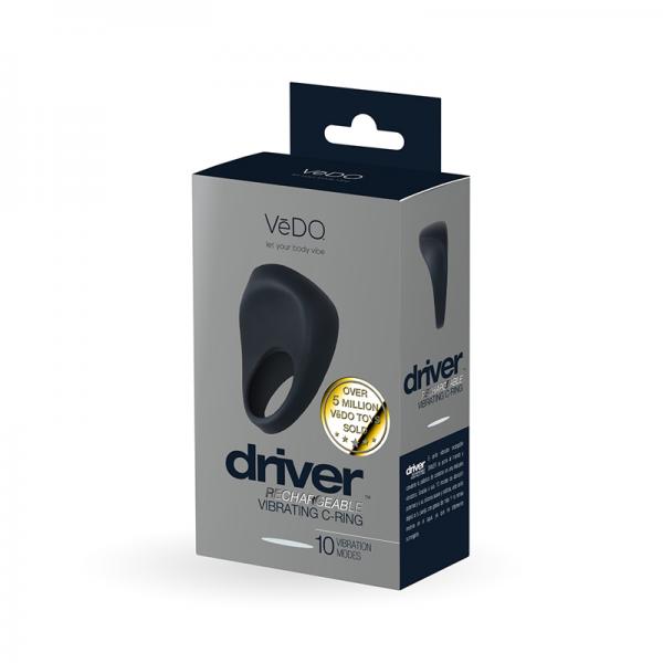 VIR110864fae6f26d1fb Vedo Driver Rechargeable Vibrating C-ring Black - Image 1