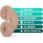 M For Men - Soft And Wet - Double Trouble Glow-in-the-dark Stroker - Vanilla - Image 2