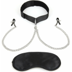 Lux Fetish Collar and Nipple Clips