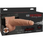 Fetish Fantasy 7.5in Hollow Squirting Strap-on With Balls, Flesh - Image 2