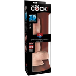 King Cock Triple Density 10 inches Fat Dildo with Balls Beige - Image 2